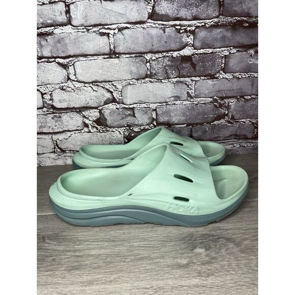 Hoka Ora Recovery Slides 3 Mist Green Trellis Slides Sandals Men Sz 12M US/45EU - Picture 13 of 16